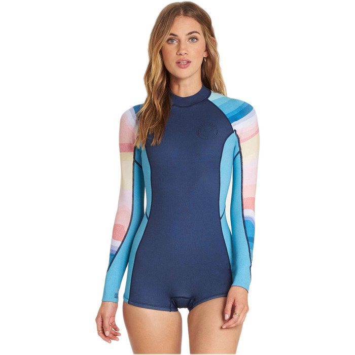 Billabong Womens 2mm Shorty Wetsuit Spring Fever Mirage L42G03